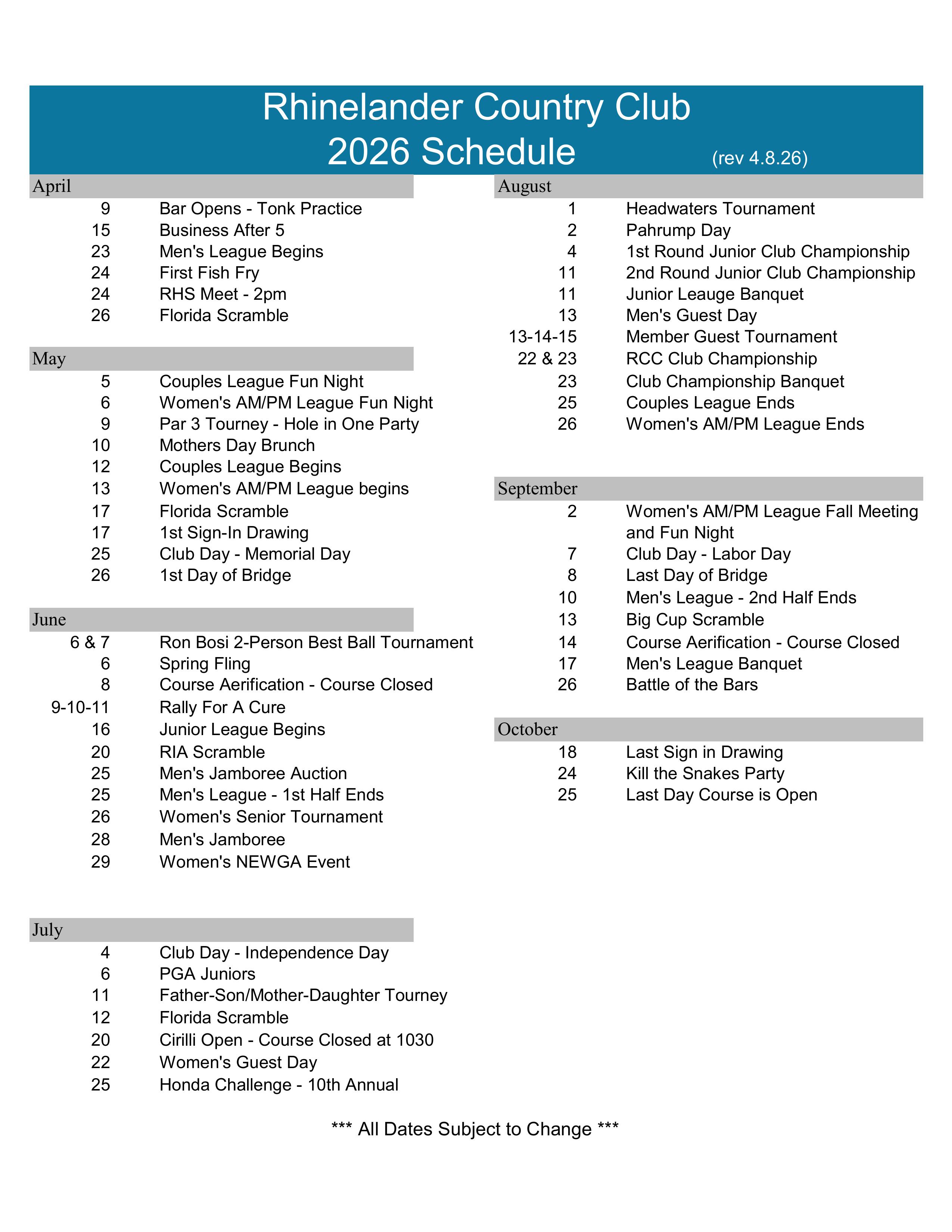 RCC 2025 Club Calendar 8.5.25